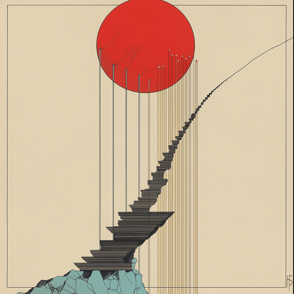 Elevation
A tension upward, where the air turns to glass, and the ascent dissolves.